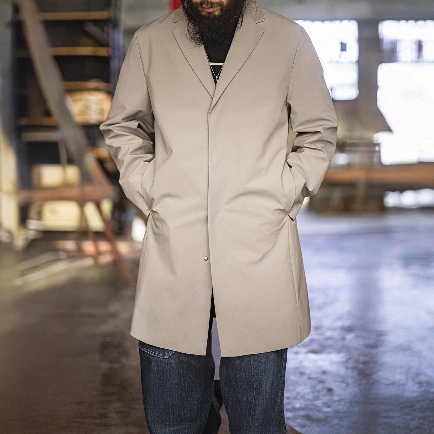 Vintage Windbreaker Nylon - Maden Мужской тренч в британском стиле,