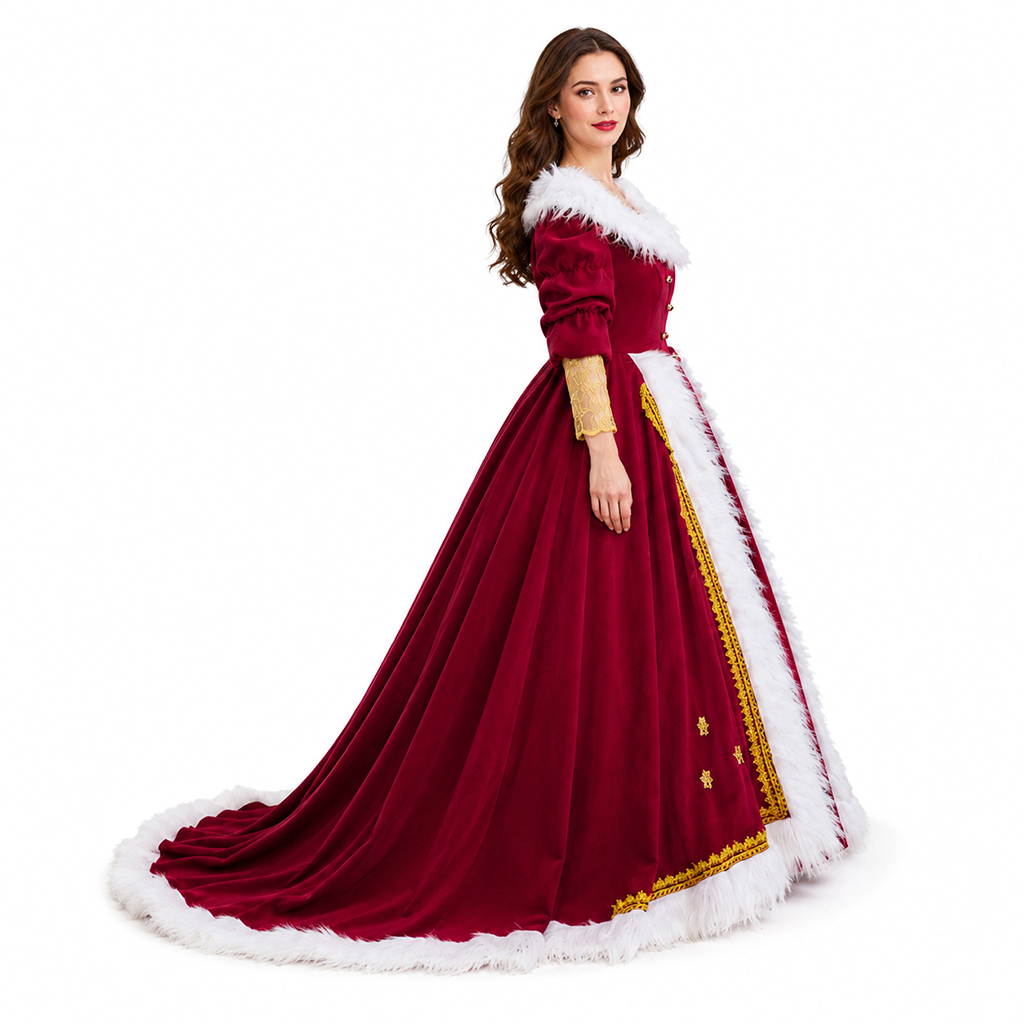 Роскошный костюм миссис Клаус  – обзор и цена Vintage Fashion Dresses